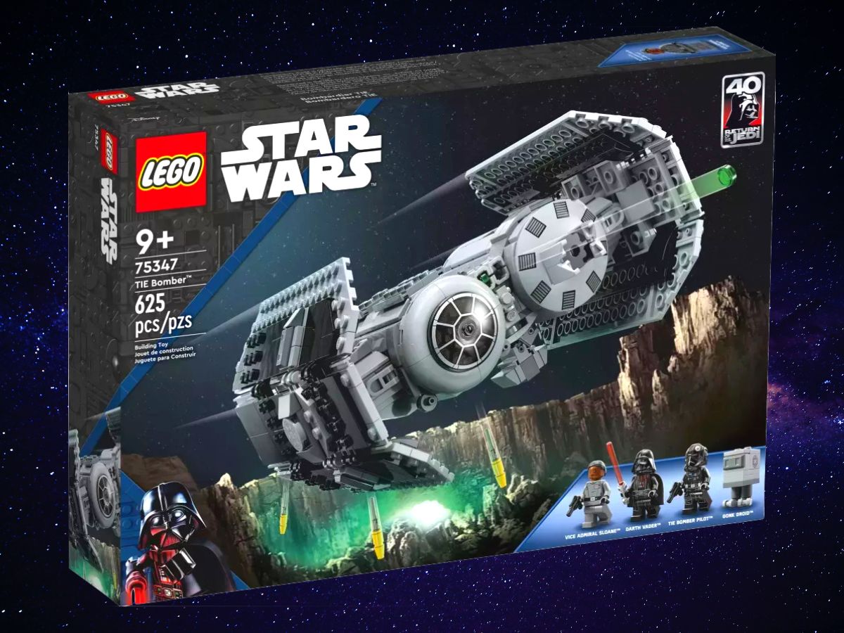 LEGO 75348 Star Wars Le Chasseur Fang Mandalorien Contre le TIE  Interceptor, Jouet de Vaisseaux Spatiaux pour Enfants avec 3 Minifigurines,  Figurine Droïde et Sabre Noir, Cadeau pas cher 