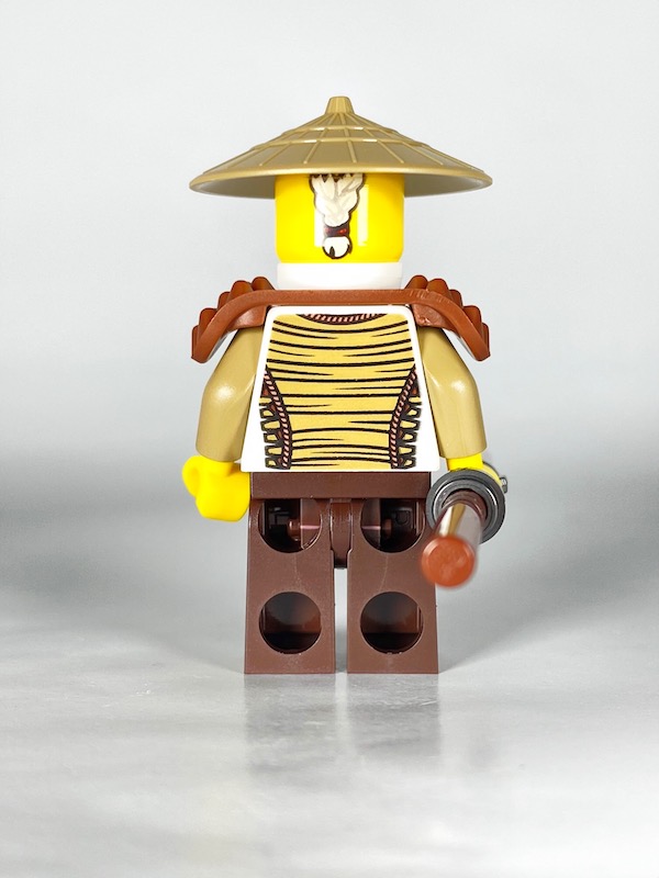 L'arrière de la tête est imprimé avec la tresse de Wu