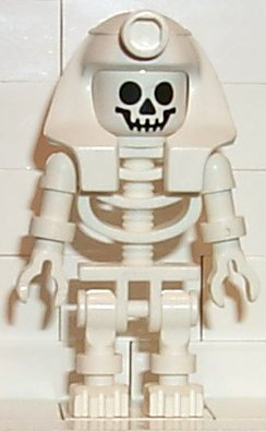 Minifig gen007 Skeleton with Standard Skull, White Mummy Headdress