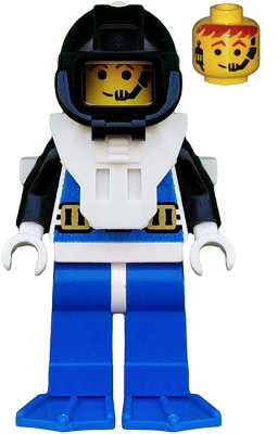 Lego Aquazone aqu029 Aquanaut 3 with Blue Flippers