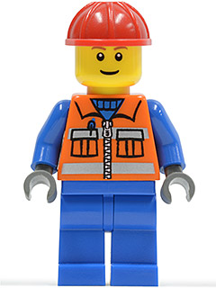 Ouvrier cty0009 - Figurine Lego City à vendre pqs cher