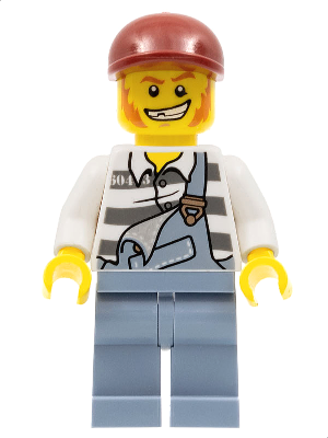 Prisonnier cty0265 - Figurine Lego City à vendre pqs cher
