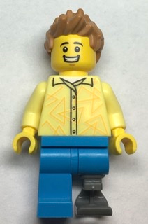 LEGO Man with Vertical Striped Top Minifigure