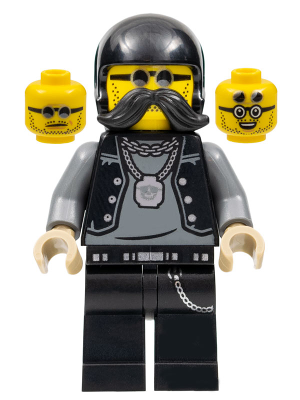 Lone Wolf Biker cty1485 - Lego City minifigure for sale at best price