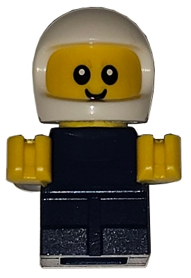 Minifig  Lego City cty1941  Driver Junior - Dark Blue Body, White Helmet (Police Officer)