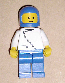 Lego City zip042 Jacket with Zipper - White, Blue Legs, Blue Classic Helmet
