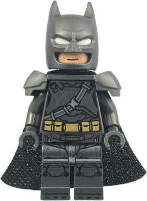 Minifig  Lego DC Comics Super Heroes sh1122  Batman - Pearl Dark Gray Armor, Cowl with White Eyes, Spongy Cape