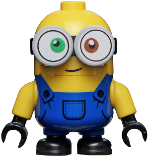 Minifig  Lego Despicable Me mnn013 Minion Bob - Blue Overalls, no Eyelids