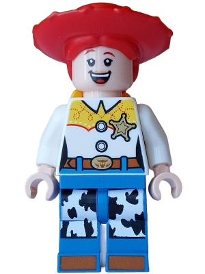 Minifig LEGO Disney dis193 Jessie - Normal Legs, Minifigure Head and Bow, Printed Dark Orange Boot Tips, Sheriff Star Badge