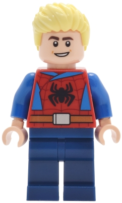 Minifig LEGO Disney dis207 Main Street, U.S.A. Park Guest - Male, Red Spider-Man Top, Dark Blue Legs