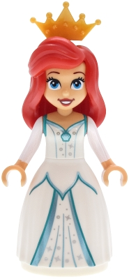 Minifig  LEGO Disney dp255  Ariel - Human, Medium Tan, White Dress, Pearl Gold Tiara