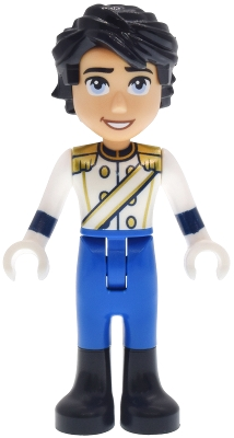 Minifig  LEGO Disney dp256  Prince Eric - Medium Tan, Uniform with Gold Epaulettes, Blue Trousers
