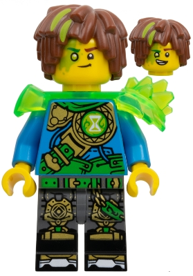Minifig  Lego Dreamzzz drm103  Mateo - Trans-Bright Green Shoulder Armor