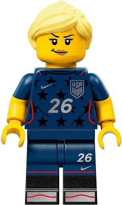 Minifig  LEGO Éditions edi009  Soccer Player - Female, US Team, Stars Jersey
