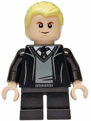 Minifig  Lego Harry Potter hp608  Draco Malfoy - Hogwarts Robe, Black Tie, Grin