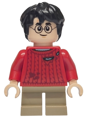 Minifig  Lego Harry Potter hp610  Harry Potter - Red Torn Sweater, Dark Tan Short Legs