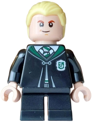 Minifig LEGO Harry Potter hp622 Draco Malfoy - Black Slytherin Robe and Short Legs, Grin / Surprised