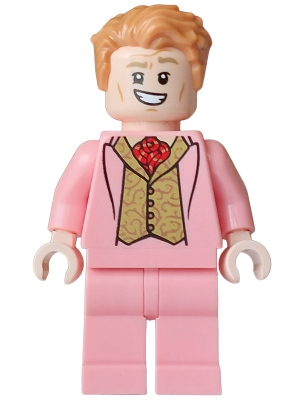 Minifig LEGO Harry Potter hp625 Gilderoy Lockhart - Warm Pink Suit, Gold Vest