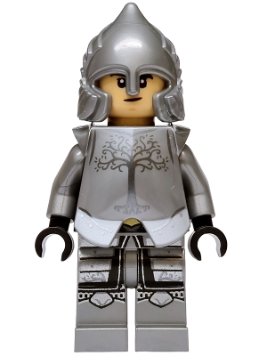 Minifig  LEGO Icons lor161  Soldier of Gondor - Medium Tan Head, Cheek Lines