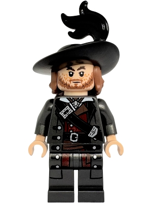 Minifig  Lego Icons poc051  Hector Barbossa - Pearl Dark Gray Coat