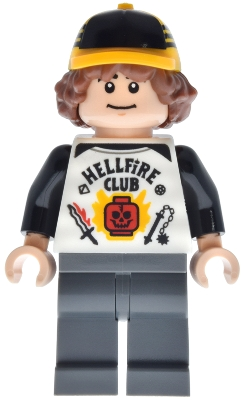 Minifig   st019  Dustin Henderson - Bright Light Orange Cap
