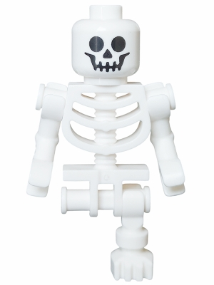 Lego Ideas bdp169  Skeleton - Standard Skull, Bent Arms Horizontal Grip, Single Leg
