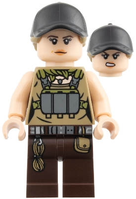 Minifig LEGO Jurassic World jw145 Zora Bennett - Black Cap