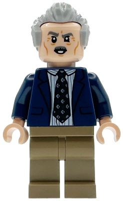 Minifig  Lego Marvel Super Heroes sh1100  J. Jonah Jameson - Dark Blue Suit, Light Bluish Gray Hair