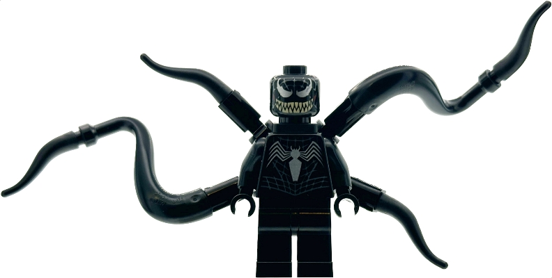 Minifig Lego Marvel Super Heroes sh1113 Venom - Tan Teeth, 4 Back Appendages
