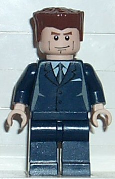 Lego Marvel Super Heroes spd021 Harry Osborn 1, Dark Blue Suit Torso, Dark Blue Legs