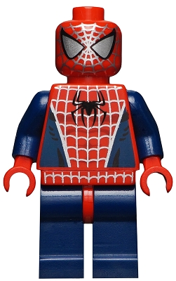 Lego Marvel Super Heroes spd028 Spider-Man 3 - Dark Blue Arms and Legs, Silver Webbing