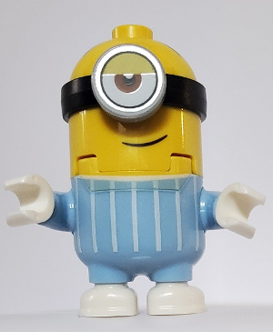 Minifig  Lego Moi, moche et méchant mnn001 Minion Stuart - Bright Light Blue Jumpsuit