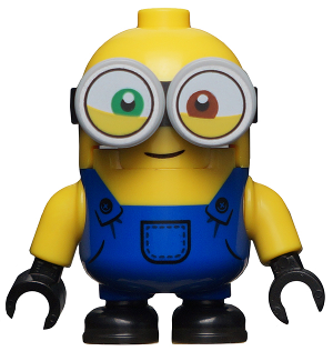 Minifig  Lego Moi, moche et méchant mnn006 Minion Bob - Blue Overalls, Eyelids
