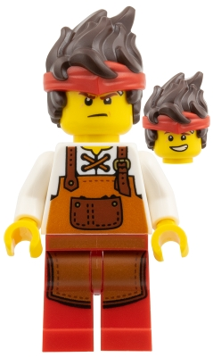 Minifig  Lego Ninjago njo1008  Kai - Blacksmith, Dark Orange Apron