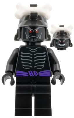Minifig  Lego Ninjago njo1016  Lord Garmadon - Legacy, Pearl Dark Gray Helmet, No Leg Print