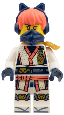 Minifig  Lego Ninjago njo1034  Sora - Cat Headphones, Mask, Scabbard Armor with 1 Shoulder Pad