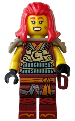 Minifig  LEGO Ninjago njo1081  Wyldfyre - Gold Chest Armor, Shoulder Armor, Belt Scabbard