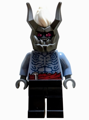 Minifig LEGO Ninjago njo1082 Oni Warrior - Sand Blue Torso, Black Legs