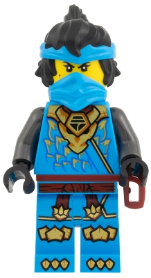 Minifig LEGO Ninjago njo1089 Nya - Dragons Rising, Tunic with Dragon Head, Hair, Belt Scabbard
