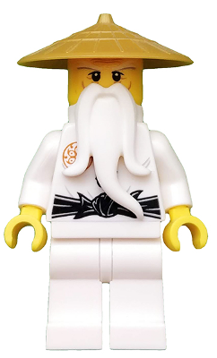 for Ninjago Minifigures NEW 93069 2x Lego Sensei Wu Style Beards White + Black 