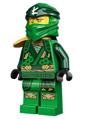 NEW Lego Ninjago GREEN NINJA MINIFIG - Lloyd ZX Minifigure w/2 Gold Swords  -9450