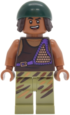 Minifig LEGO One Piece op030 Usopp - Dark Green Bandana, Olive Green Legs