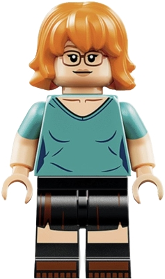 Minifig  LEGO One Piece op048  Nami - Dark Turquoise Shirt, Black Legs
