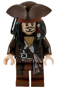  poc011 Captain Jack Sparrow - Dark Brown Jacket, Tricorne
