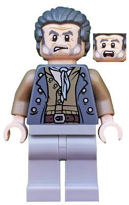Lego Pirates des Caraïbes poc017 Joshamee Gibbs - Dark Bluish Gray Vest