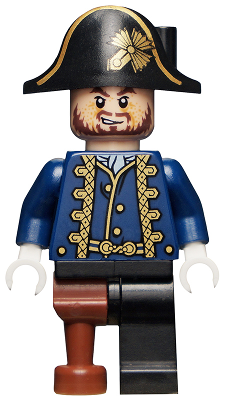 Lego Pirates des Caraïbes poc028 Hector Barbossa - Dark Blue Uniform