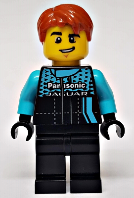 Pilote Formule E Panasonic Jaguar Racin sc079 - Figurine Lego Speed Champions à vendre pqs cher
