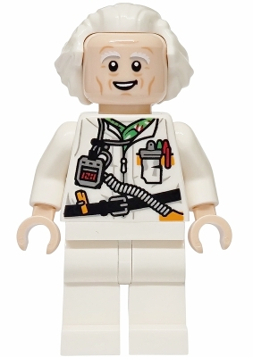 Minifig Lego Speed Champions sc139 Doc Brown - Long Hair, Tool Belt