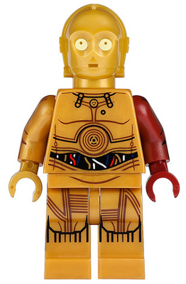 protocole Lego Star Wars Minifigures-C-3PO plus foncé or
