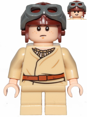  sw1001 Anakin Skywalker (Short Legs, Reddish Brown Aviator Cap)